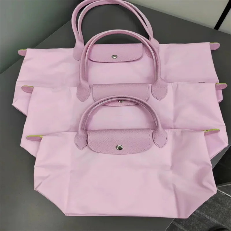 Foldable Dumpling Bags Classics Lady Tote Bag Embroidered Horse Shoulder Bags Woman Fashion Nylon Handbag Commuter Shopping Bag