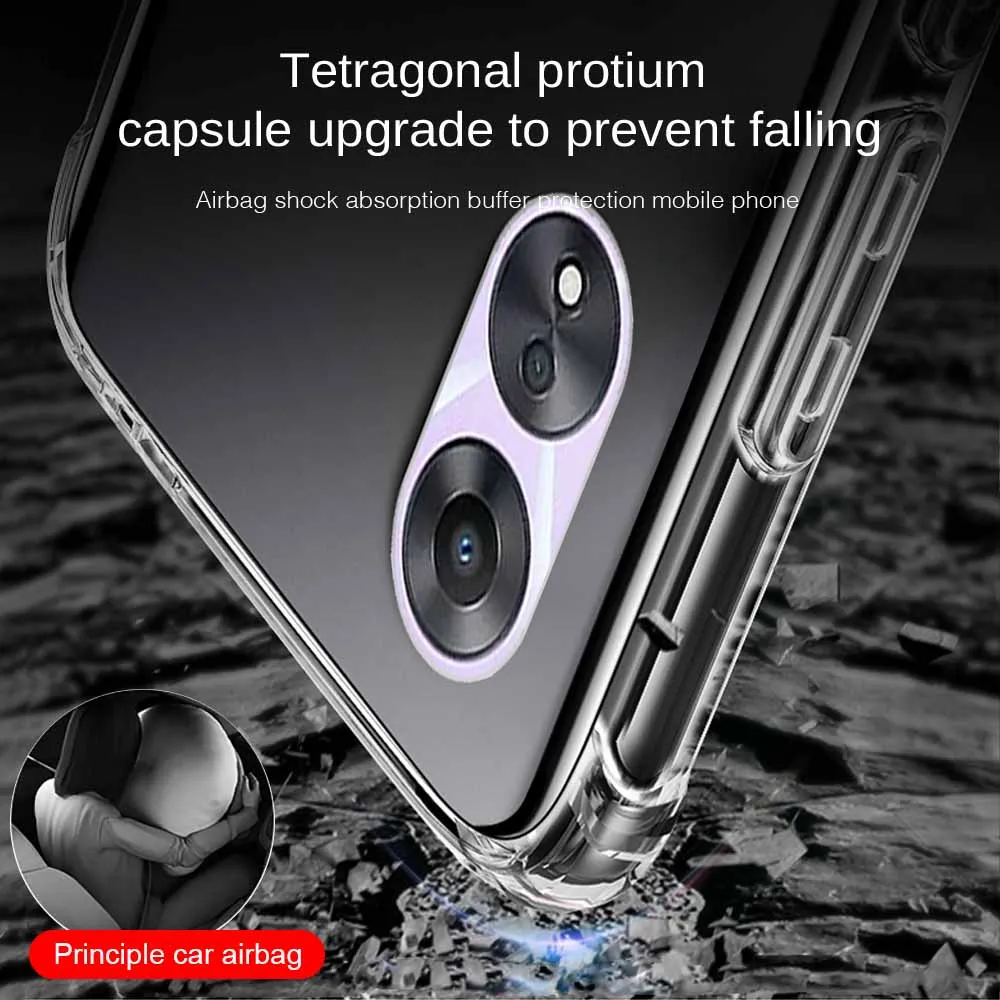 airbag transparent case for Oppo A78 Oppoa78 6.56''soft clear shockproof  silicone phone cover for Oppo A58 A58x a 58 x 5G coques - AliExpress