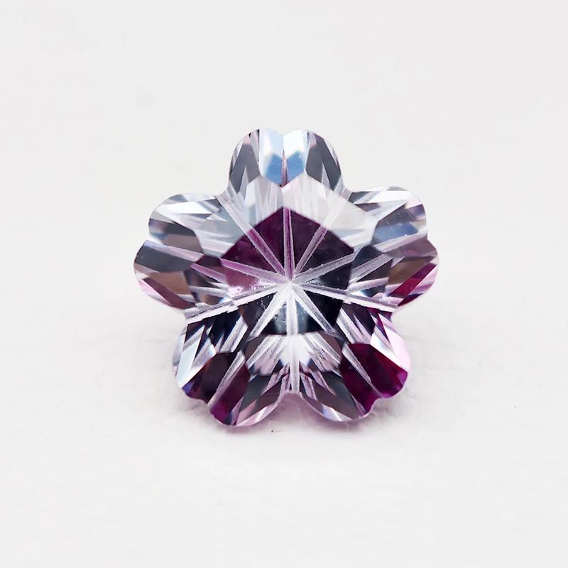Vibrant Pentagon Sakura Cut Cubic Zirconia Gemstones