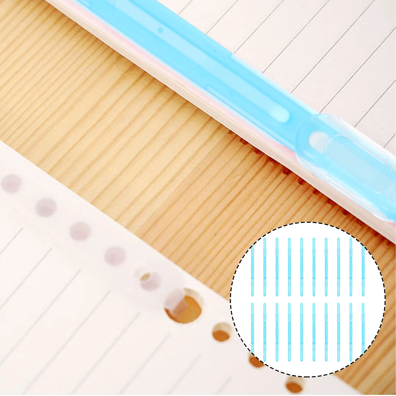 

20 PCS Folders Plastic Binder Storage Paper File Clips Snap Ring Stationery Supplies Loose-Leaf Red Office