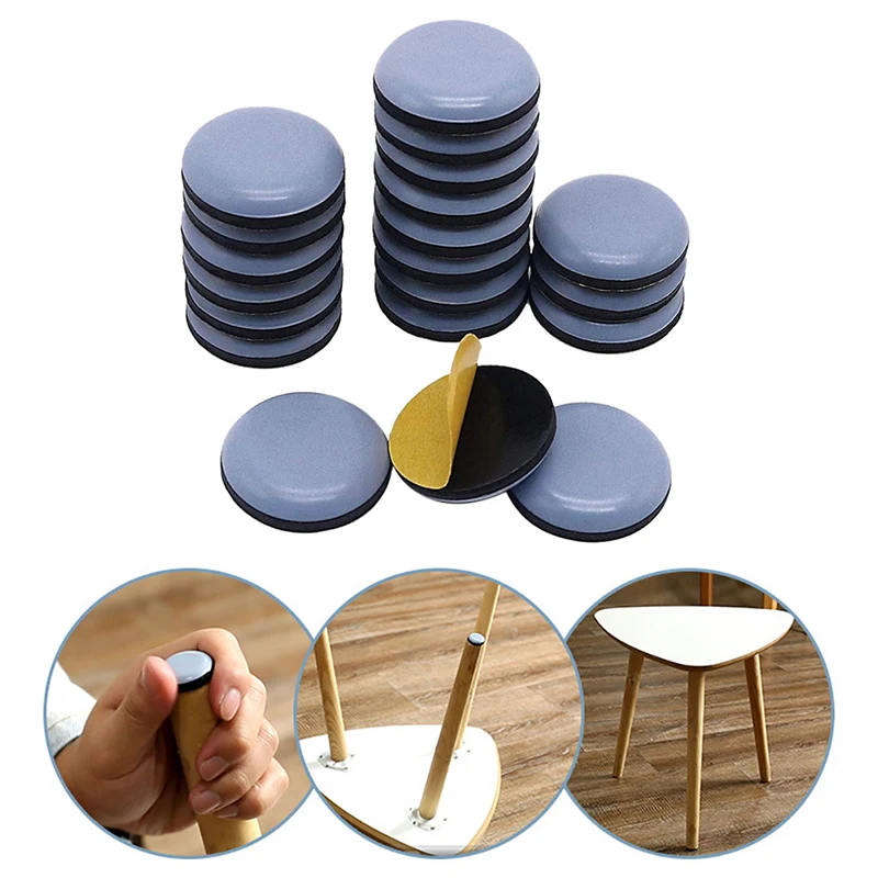 Description Picture 2 of item4/8Pcs Furniture Sliders Pads Sliding Block Table Chair Leg Mat Floor Protector For Hardwood Rug PTFE