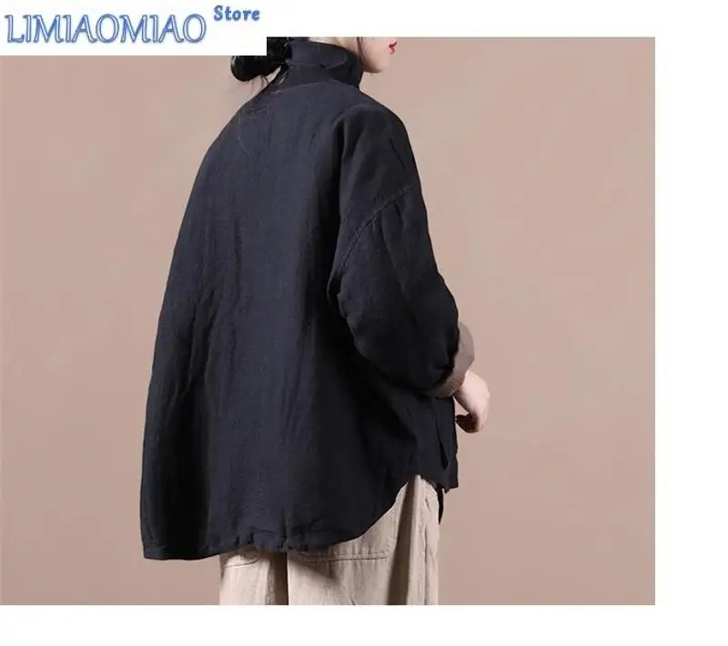 New Winter Loose Literary Leisure Padded Jacket Coat Female Autumn Winter Clothes Long-Sleeved Spring Top Women's Short Jacket