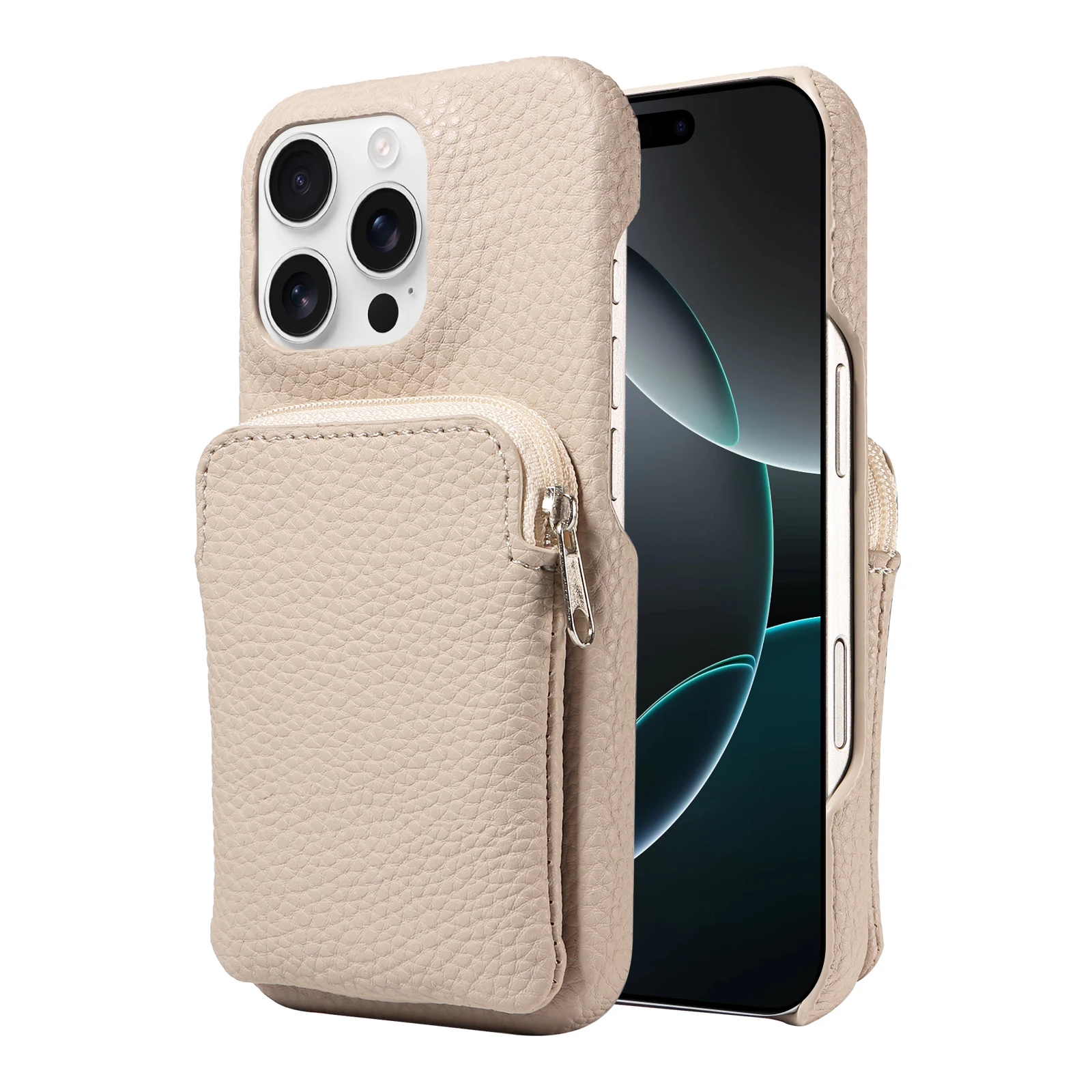 Elegant Faux Leather Phone Case with Card Holder - Shockproof & Drop-proof Protection