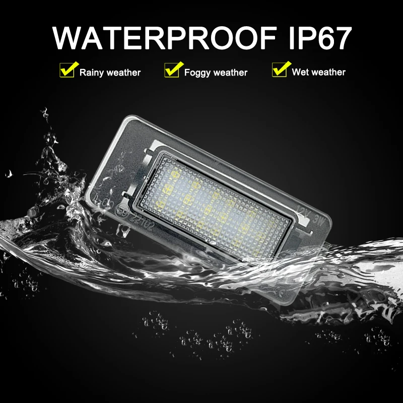 Luci Targa LED GSOWO Per Dacia Duster/Lodgy/Logan - 6500K Bianco Freddo Canbus Senza Errori - Foto 2