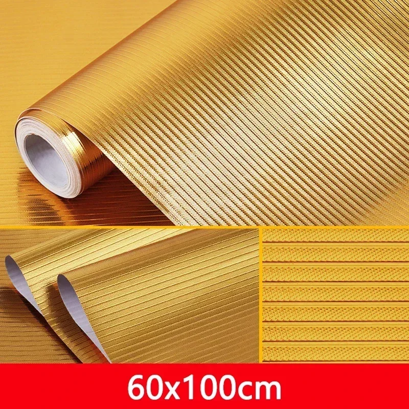 60*100CM CleanPVC Wall Sticker Kitchen Greaseproof Self Adhesie Stickers Aluminum Foil Golden Proof Silver Stickers Waterproof