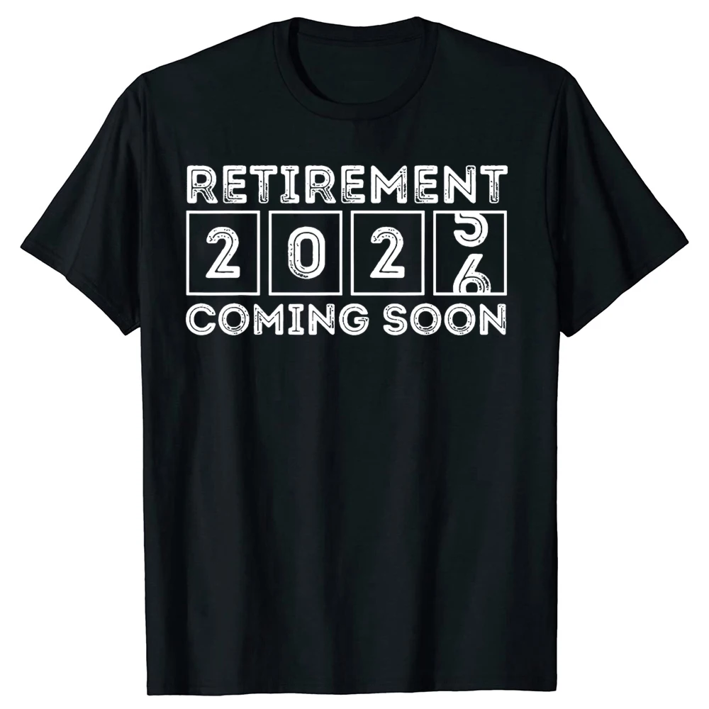 Lustige Ruhestand 2026 Lustige Soon to Retire Baumwoll-T-Shirts für Männer und Frauen, modisches Freizeit-T-Shirt, lockeres, übergroßes Streetwear-T-Shirt