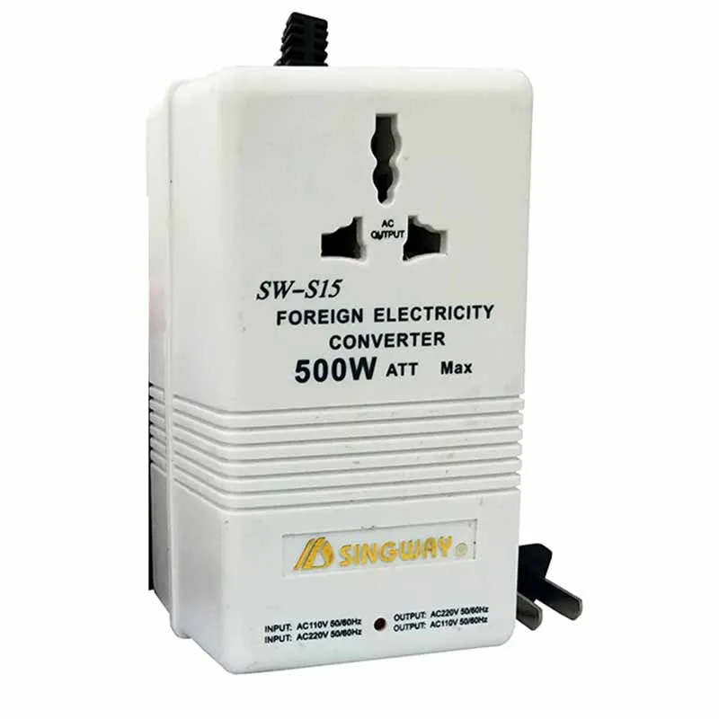 PowerVoltageConverterAdapter500WAdjustable220Vto110V110Vto