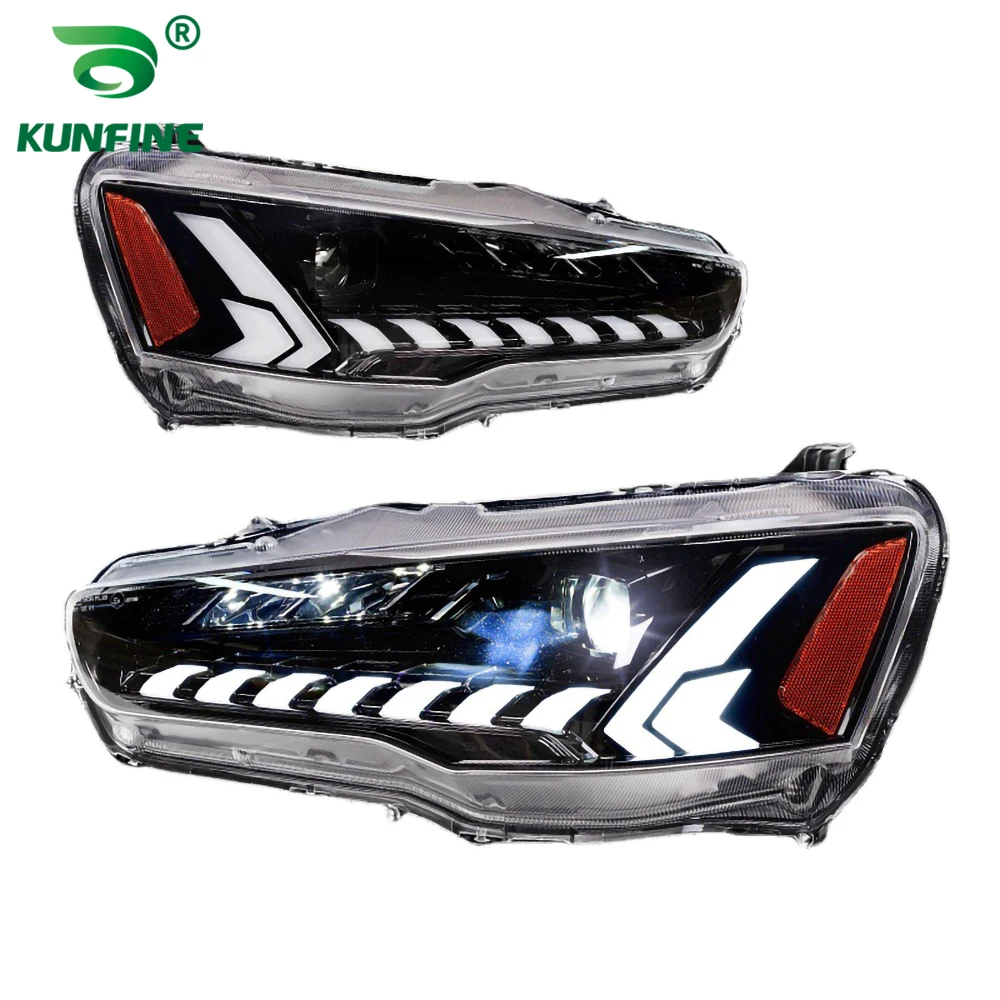 

Пара автомобильных фар в сборе для MITSUBISHI GRAND LANCER EVO-X 2008-2018, светодиодная фара, автомобильная тюнинг, детали, вилка