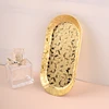 Gold Jewelry Display Plate Stainless Steel Oval Tray Necklace Earrings Palette Holder Dish Ring Home Decoration Organizer 1