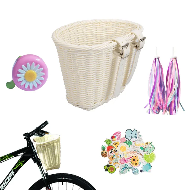 Bike Basket Kids Kids Bike Basket Bicycle Basket Bicycle Basket For Girls Adjustable Front Handlebar Bike Basket DIY Bike 1