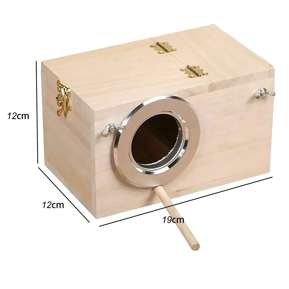 Pet Bird House Parakeet Nest Box Houses Budgie Wood Breeding Houses Lovebirds Parrotlets Mating