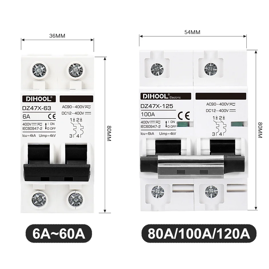 High-Performance DC Circuit Breaker with Overload and Short Circuit Protection