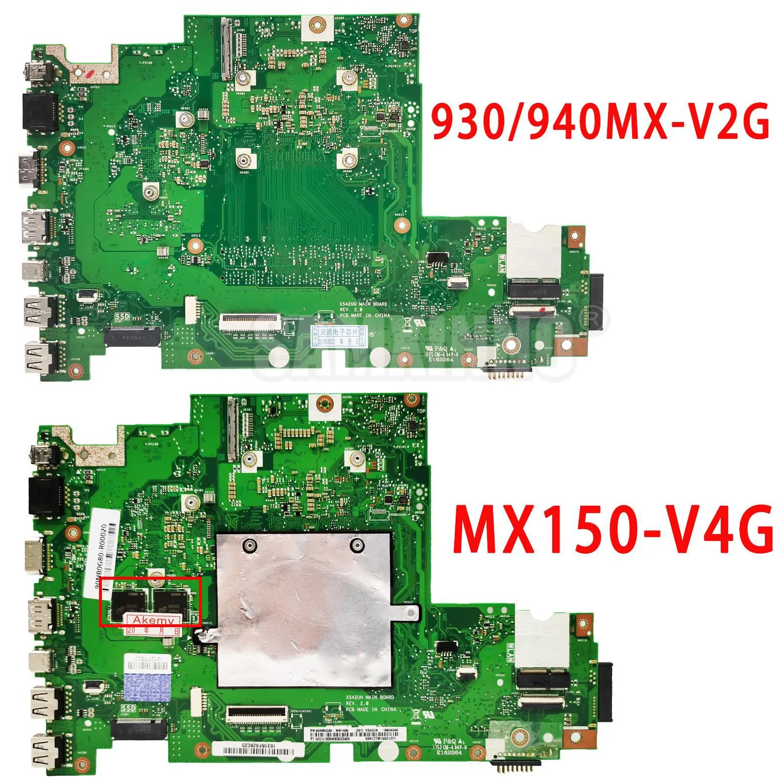 X542UF płyta główna ASUS X542UR X542UQ X542UN A580U Laptop płyta główna notebook I3-7100U CPU GT940MX-2G oryginalny Test