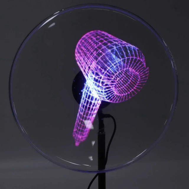 3D ホログラム広告ディスプレイファン 176 度視野角 256 LED ビーズ