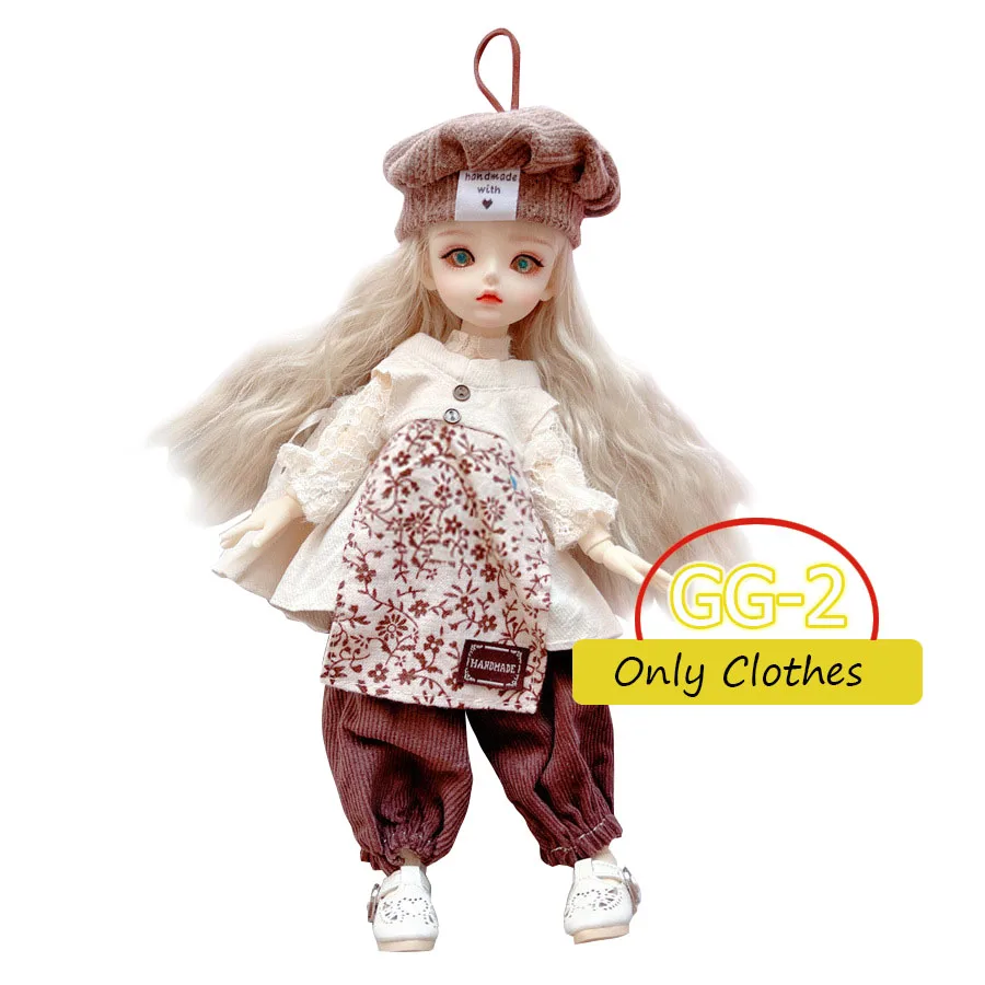 Cute GG Series Pretty Personalized Clothes for 30 cm 1/6 Bjd Byte Doll DIY Dress Up Clothing Skirt Casual Suit Socks Accessories