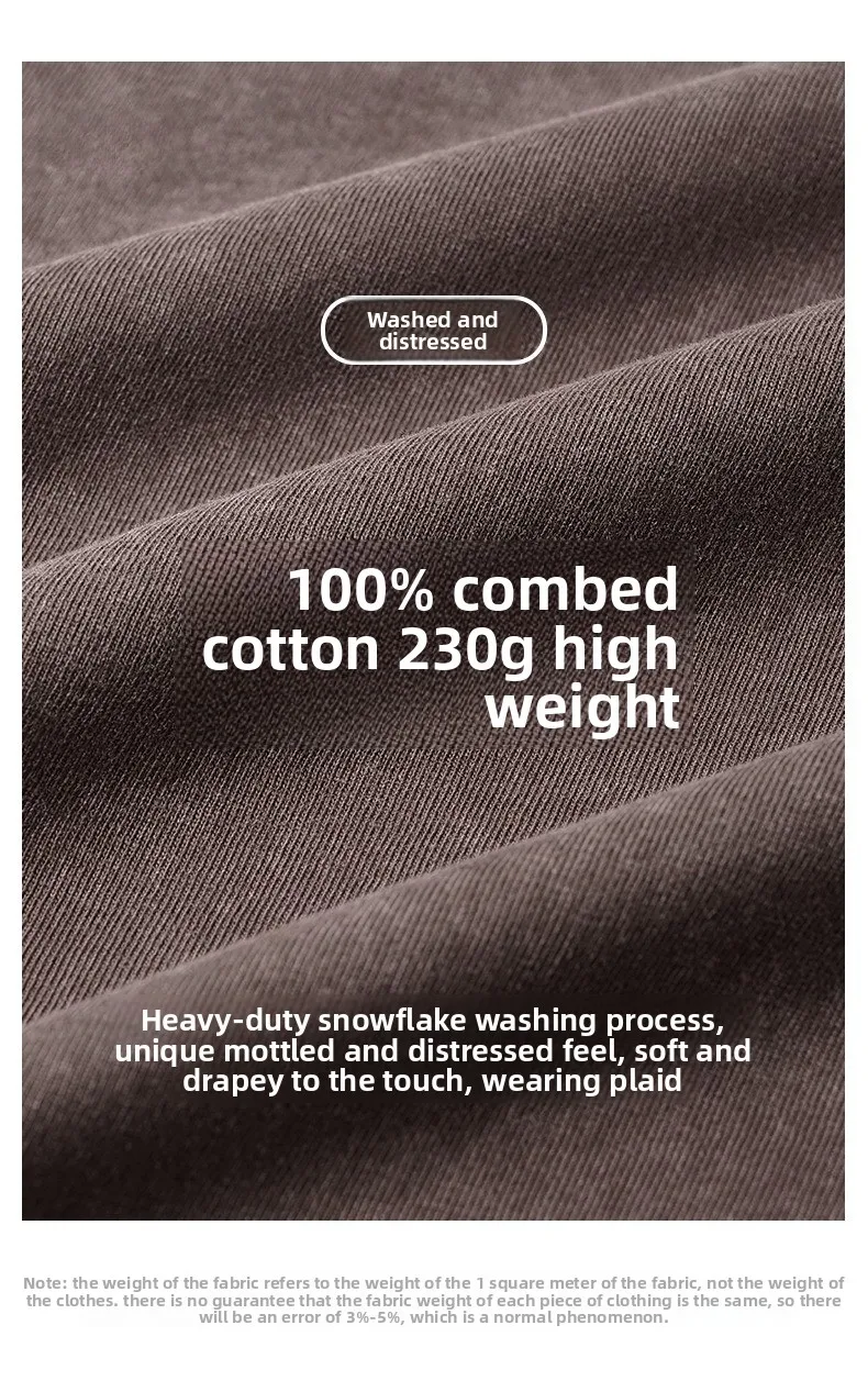 230g Pure Cotton European and American High Street Retro Washed Distressed Sleeveless Vest Men's Casual Loose Shoulder T-shirt