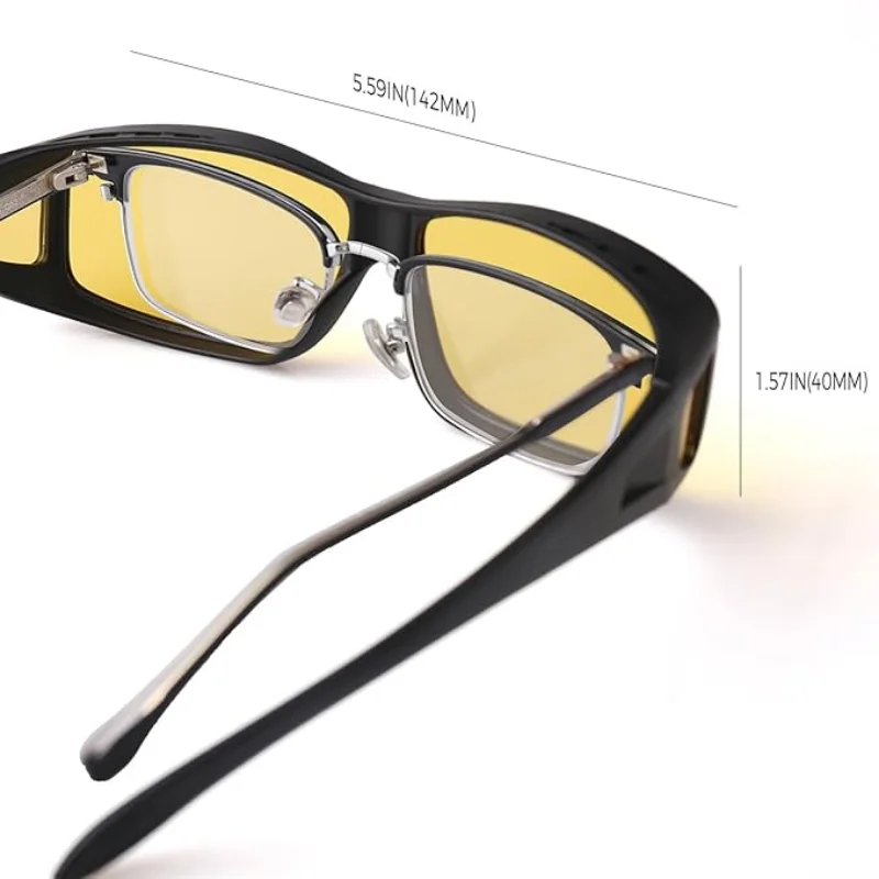 Enhanced Night Vision Polarized Glasses - Anti-Glare, Windproof, Outdoor Cycling Eyewear