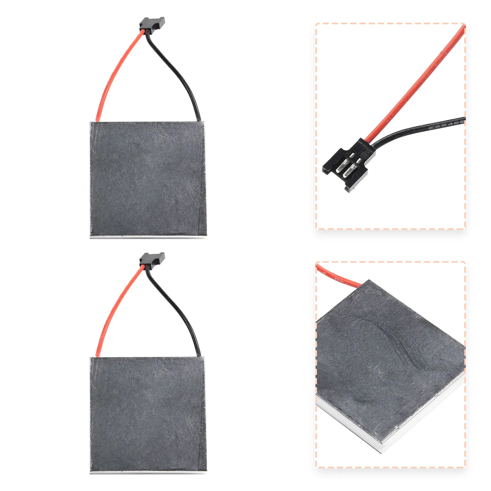 Stove Fan Semiconductor Power Generation Sheet 40*40mm Fireplace Fan Motor Generator Sheet Stove Burner Heater Replacement Parts 2pcs
