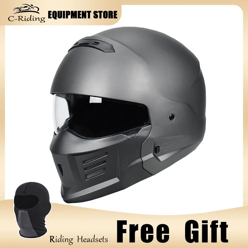 

Full Face Helmet Scorpion Motorcycle Combination Helmets DOT Approved Built-in Lens Adult Men Women Moped Four Seasons ABS Shell