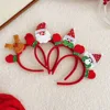 New Pet Cartoon Christmas Head Button Hair Band Party Gift Reindeer Antlers Snowman Sprung Headband Cat Dog Christmas Decoration 2