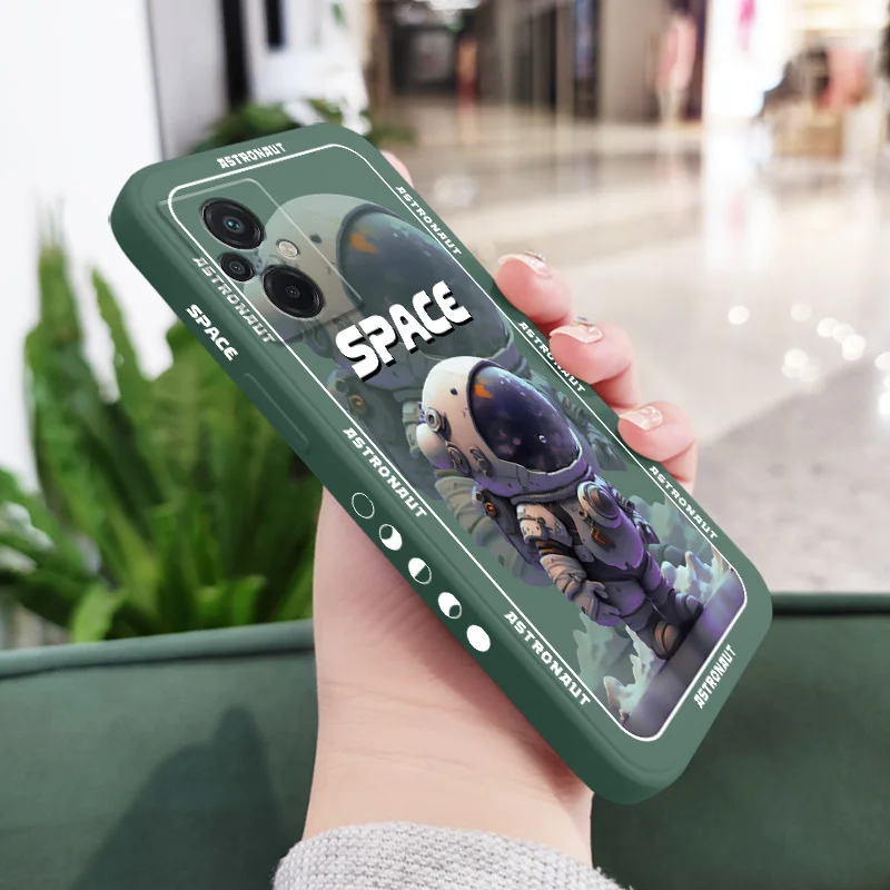 Space Astronaut Liquid Silicone Phone Case – Universal Fit