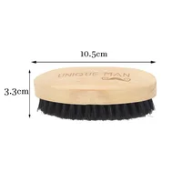 Brosse à barbe en bois pour hommes, peigne en bois naturel, poils de sanglier, moustache, voyage, vagues, cadeaux d'anniversaire, soins de la barbe 6