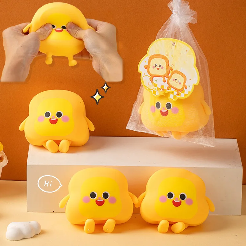 Super Soft Bread Man Anti Stress Squishy Toys Slow Rebound Venting Balls Sensory Squeeze Fidget Toy For Adults Kids Party Favors