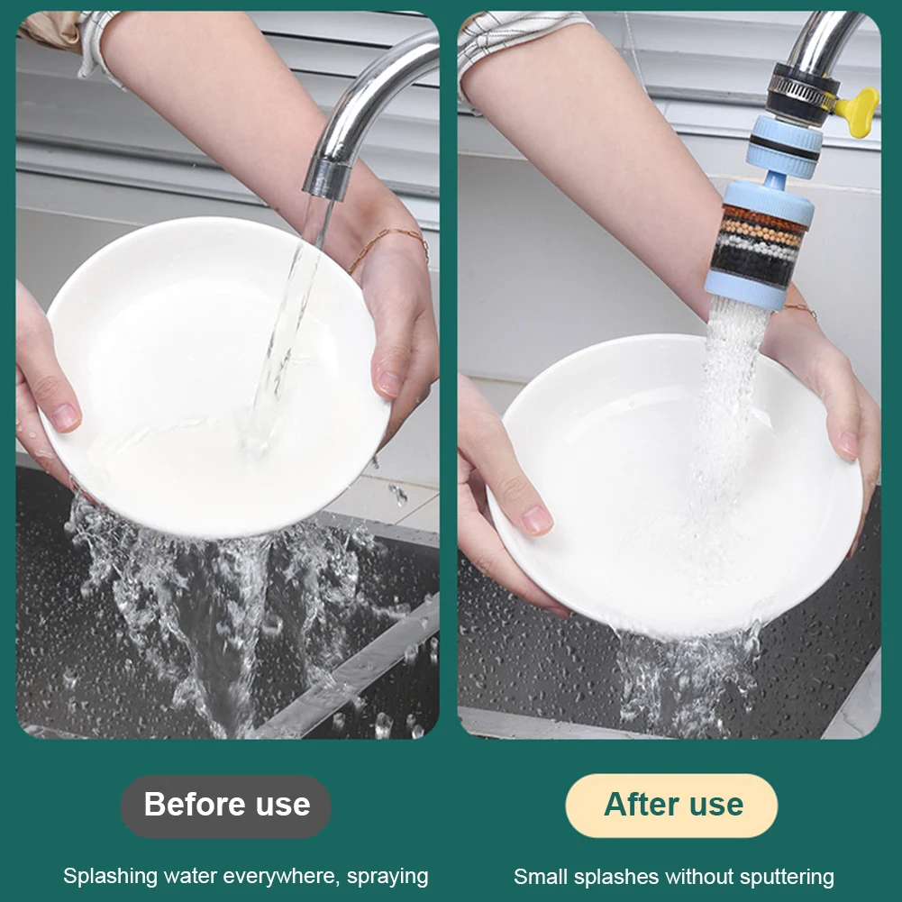 6 Layers Water Faucet Filter Household Kitchen Faucet Aerator Mini Tap 360 Degree Rotation Splash Nozzle Water Clean Purifier