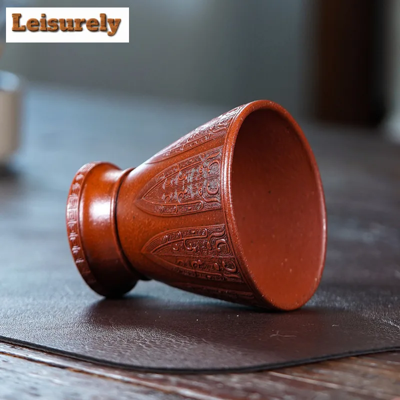 170ml Yixing Zisha Douli Teacup Zen Tea Bowl Jug Tea-tasting Fragrance Cup Chazhan Master Cups White Tea Household Teaset Craft