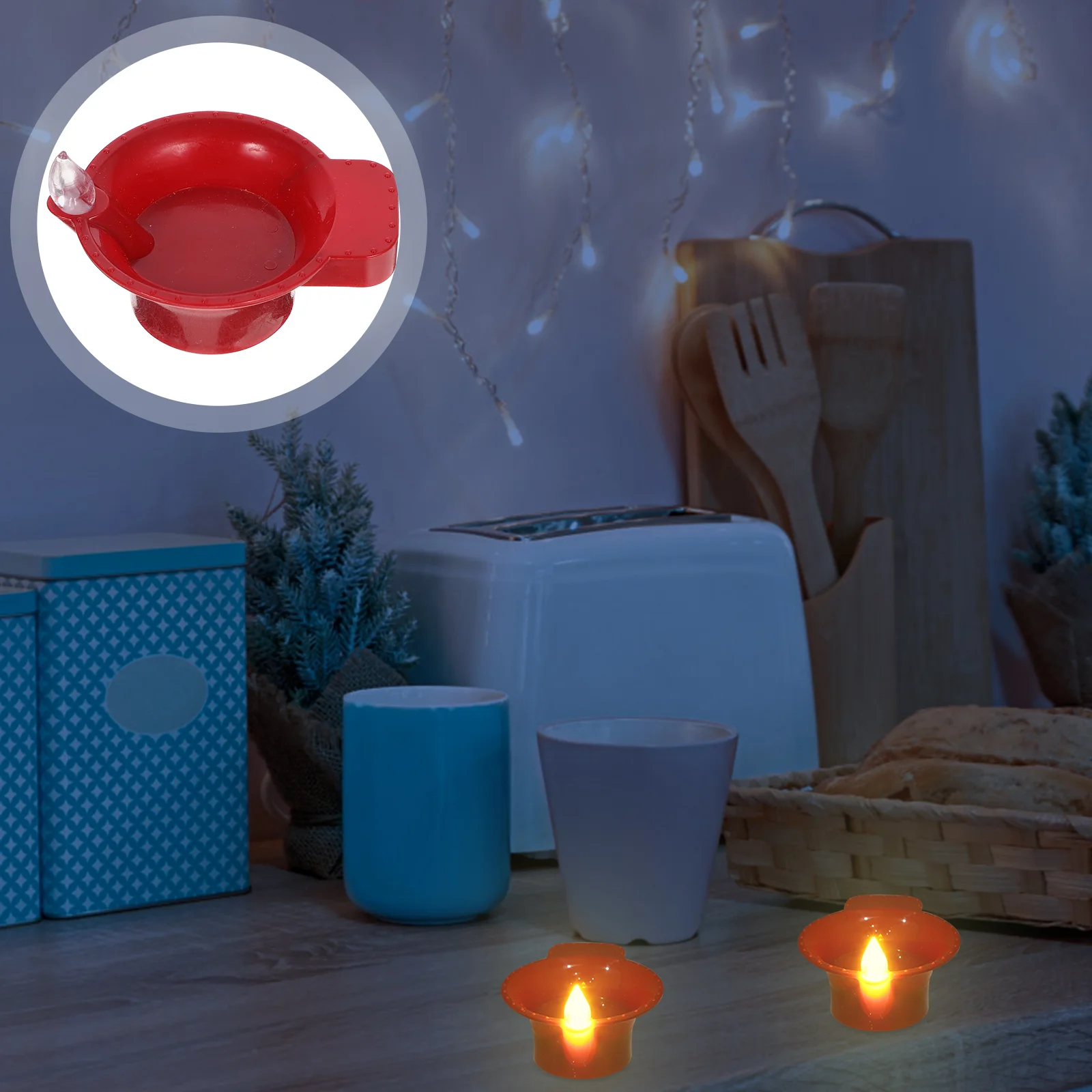 

12 шт., водонепроницаемые маленькие масляные лампы, работающие от лампочек, электронные праздничные лампы, фонари, пластиковые безпламенные фонари