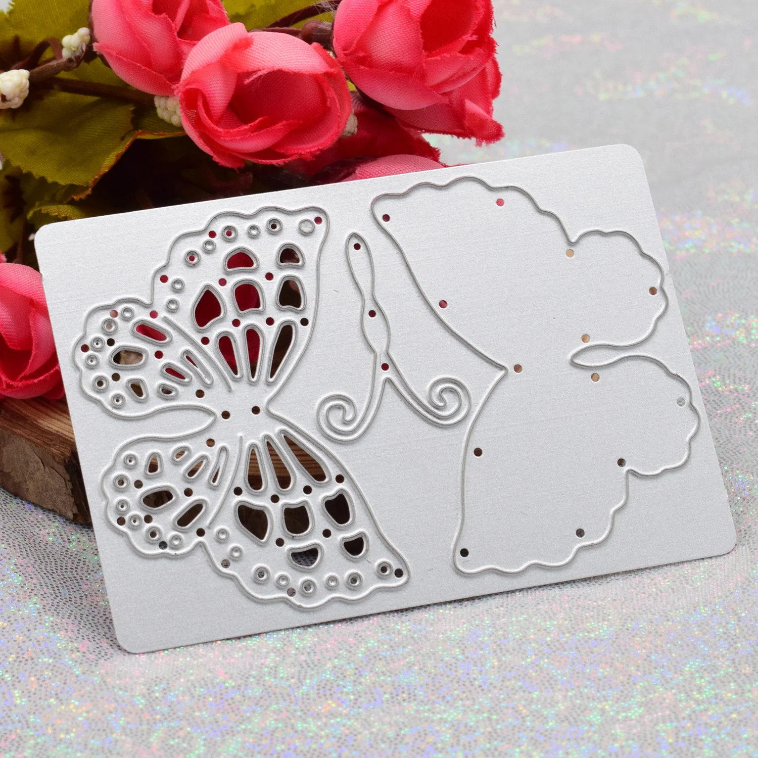 Doppelschichtige Schmetterlings-Metall-Stanzformen, Tierschablone für die Herstellung von Geschenkkarten, Scrapbooking