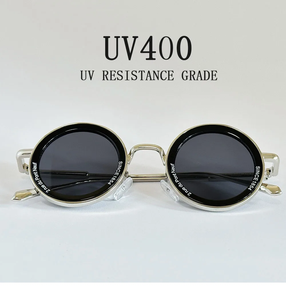 Retro Steampunk Sonnenbrille Männer Luxus Runde Sonnenbrille Frauen 2025, Punk Mode Gläser Lunette De Soleil Homme Lentes De Sol Mujer – Detail 13