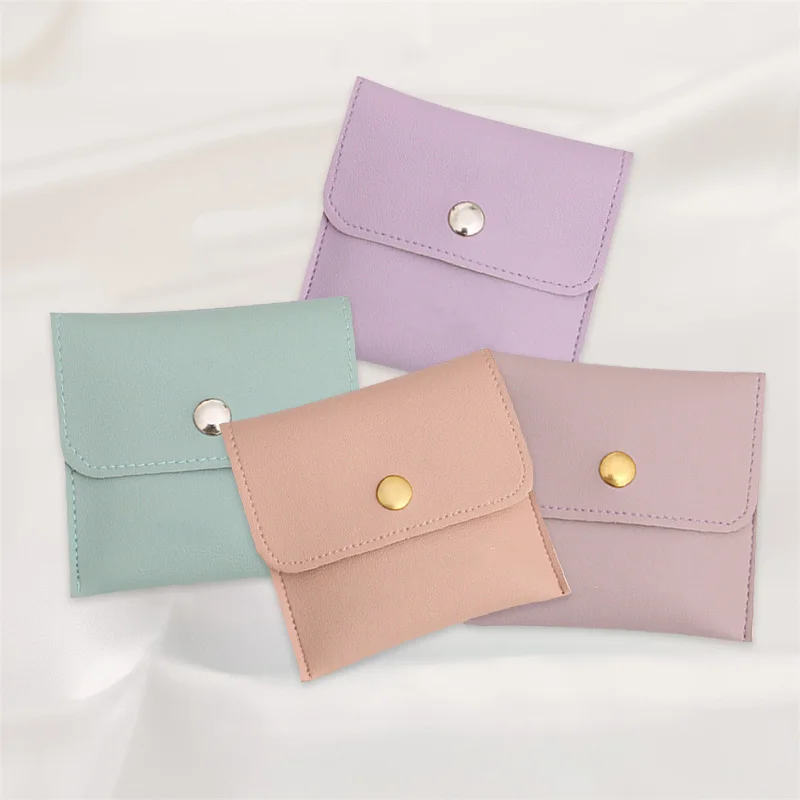 

50/30pcs Buckle Jewelry Bags Earring Ring Storage High-end Pouch Logo Customized Jewellery Organizer Bags Wholesale