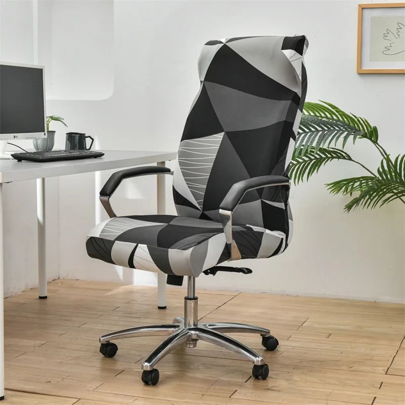 Elastic Geometry Stretch Slipcover for Office & Gaming Chairs - Washable & Non-Slip