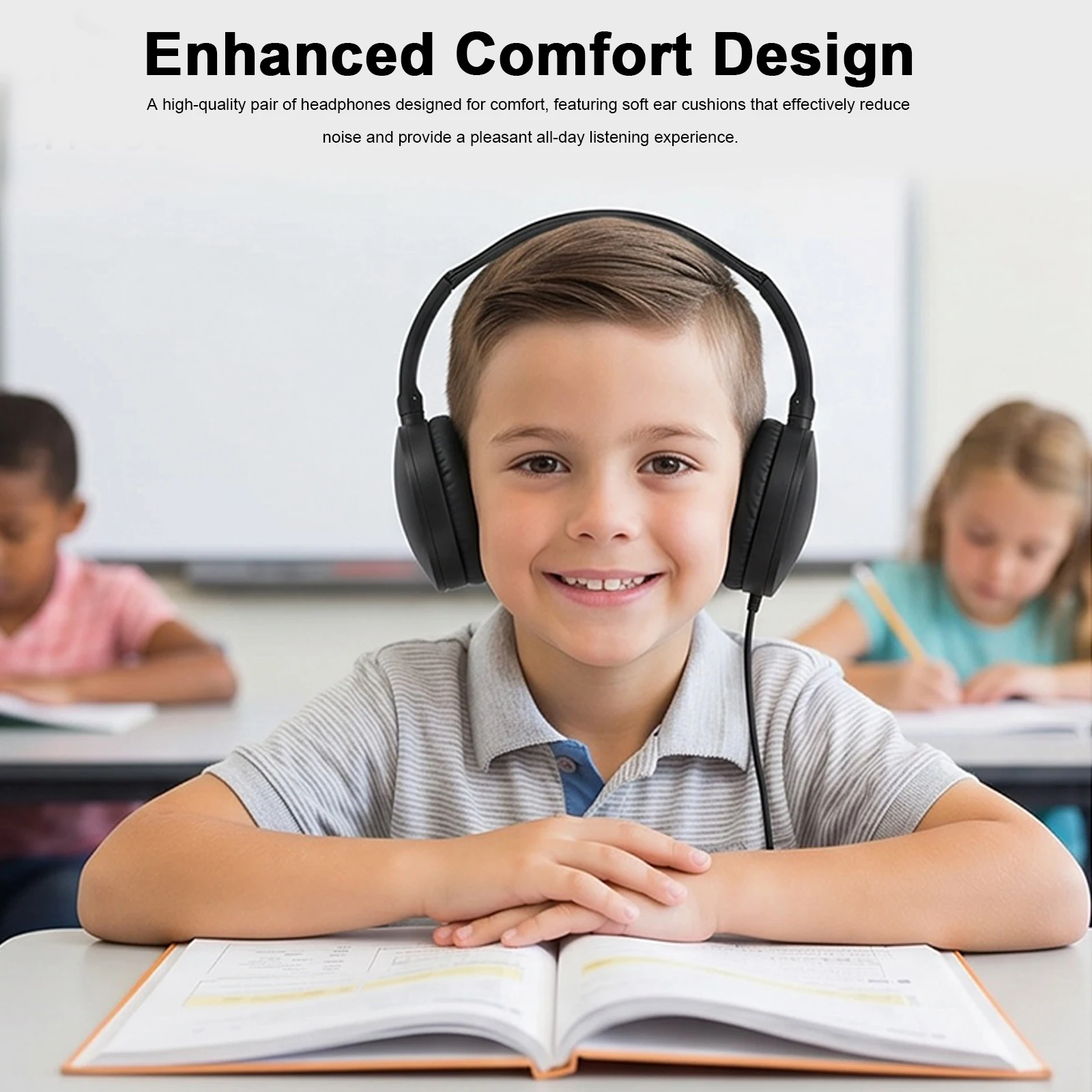 Premium Wired Studio Headphones with 50mm Drivers