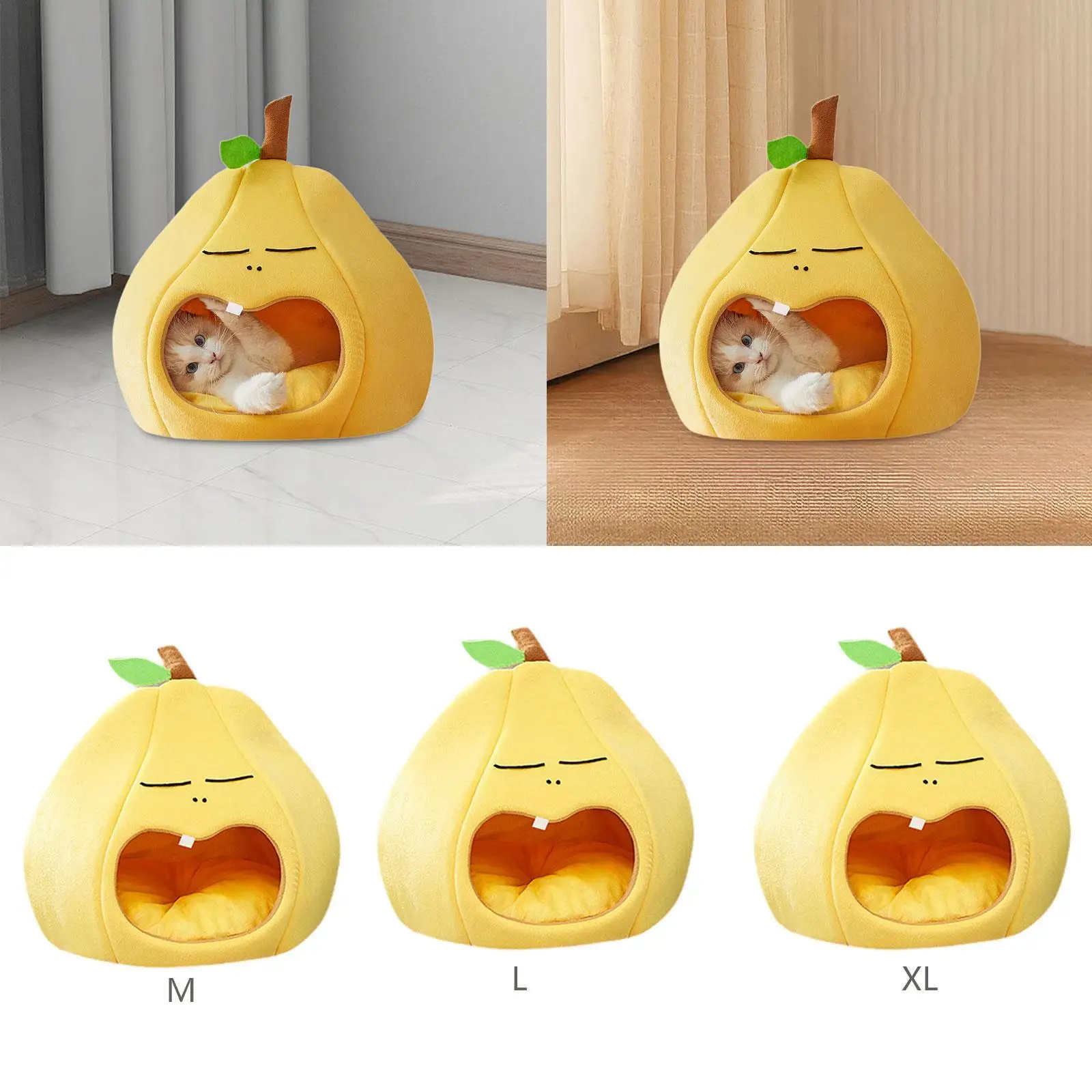 Semi Closed Cat Nest Pet Supplies Cozy AntiSlip Bottom Hideout Cat Tent Dog Cat Bed for Dogs Cats Kitten Puppy Small Animals