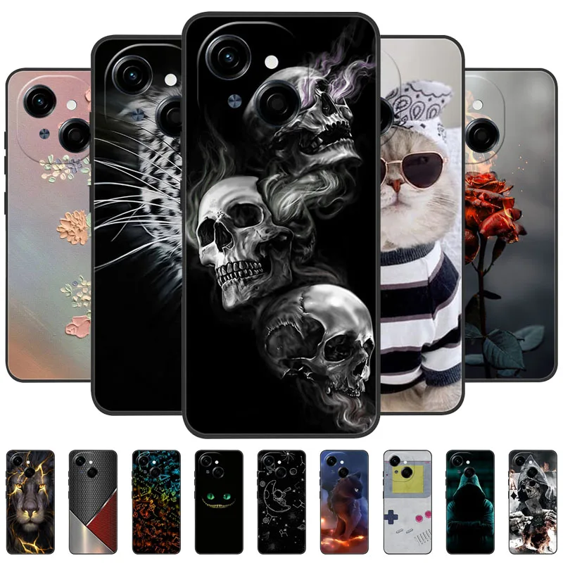 Luxurious Shockproof Black TPU Silicone Phone Case - Soft Protective Back Cover