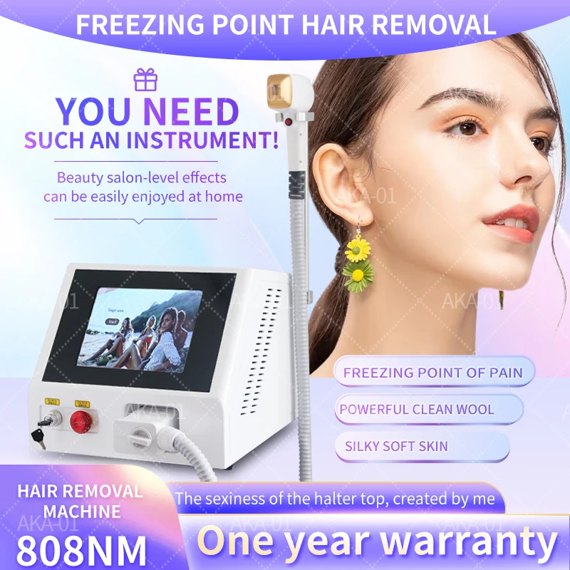 2024 New Summer Ice Platinum 3 Wavelength 808nm Diode Laser 808 Hair Removal Machine 808 Remov Machin Salon or Home Use Remover