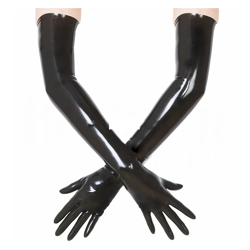 

Бесшовные латексные перчатки черные красные длинные сексуальные фетиш резиновые перчатки для женщин костюмы для косплея