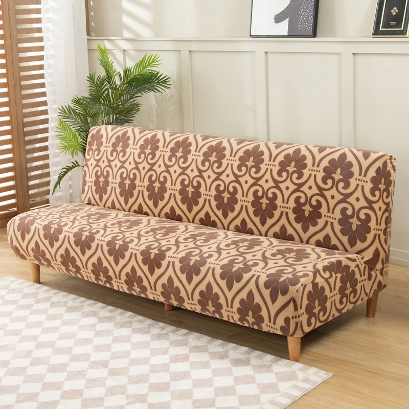 sofa bed cover folding sofa covers spandex stretch elastic material double seat cover slipcovers for living room geometric print 6