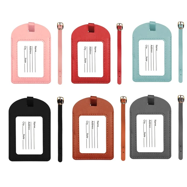 Fashionable And Simple Pu Leather Luggage Tag]leather Luggage Tag