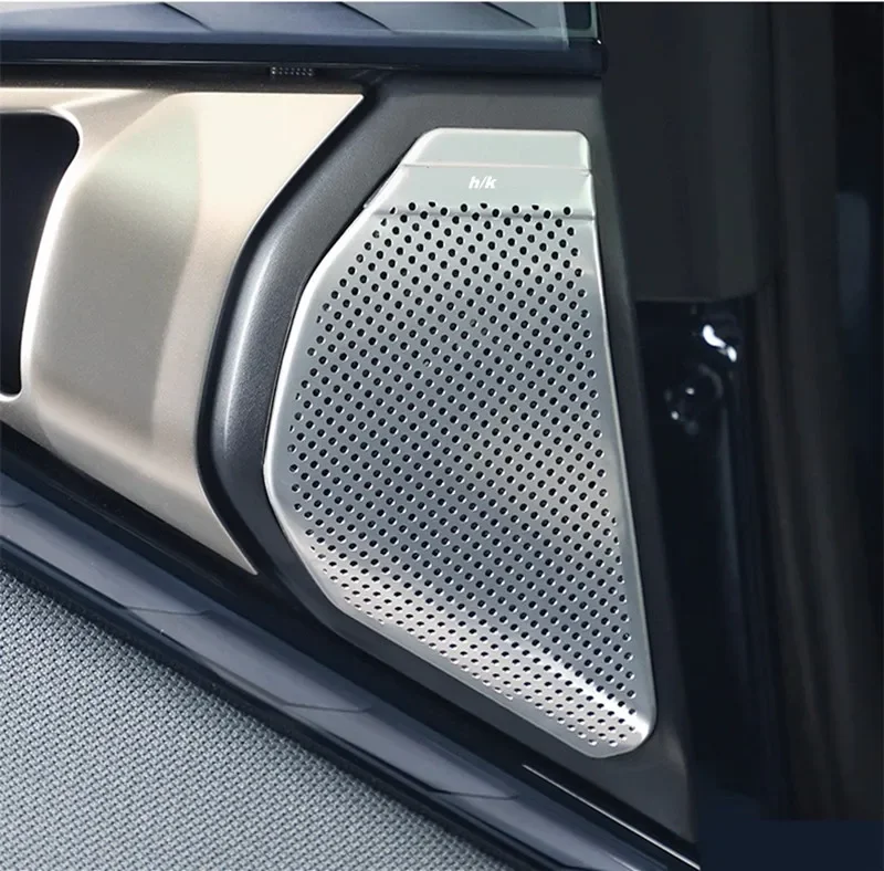 Car Front/Rear Door A Pillar Speaker Panel Metal Audio Horn Protective Cover Trim For BMW X3 G45 2025 2026 Interior Accessories