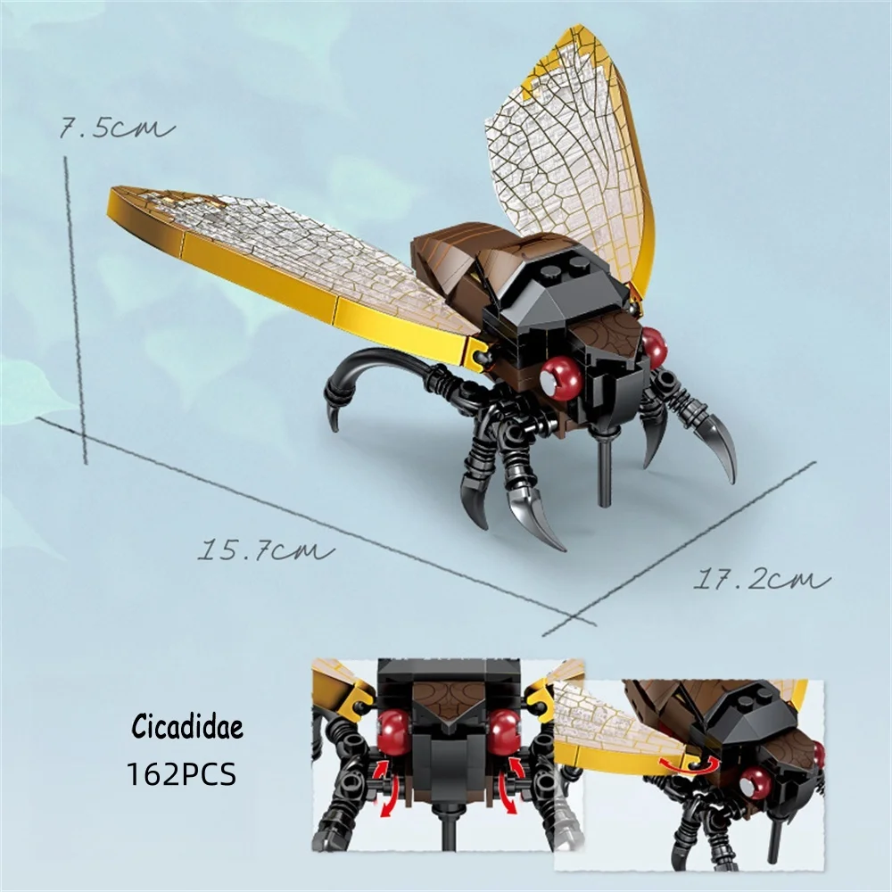 KNEW BUILT Spider Scorpion Centipede Trilobite Bausteinspielzeug – exotisches Haustier, hilft Kindern, erkennt Insekten, pädagogisches Weihnachtsgeschenk – Detail 10