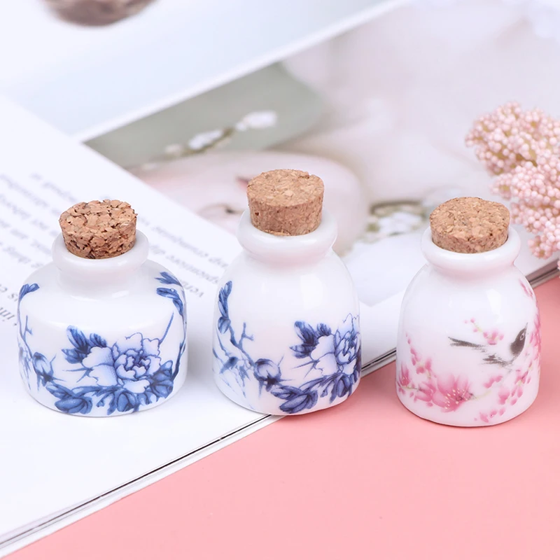 Peony/Magpie Mini Ceramic Glass Dappen Dish Bowl Cup With Wood Lid Acrylic Liquid Glitter Powder Bottle DIY Nail Art Tool nail powder manicure tools nail acrylic liquid acrylic nail powder nail tools