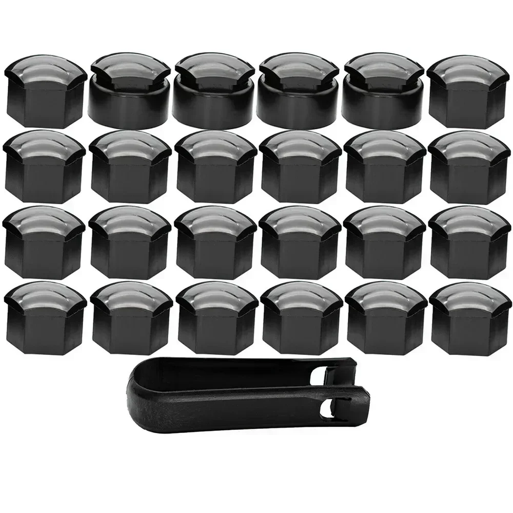 24pcs 17MM Wheel Nut Bolt Covers For Opel BMW Bens Locking Cap Removal Tool Car Tyre Wheel Hub
