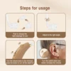 Rechargeable Hearing Aids, Digital Noise Cancelling, Sound Amplifier, USB Charging Hearing Device, True Hearing Aid For Seniors, 5