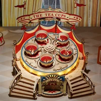 Robotime Rokr Tilt-A-Whirl The Tea Cup Amusement Park Series Building Toy Birthday Xmas Gifts for Kids Children 3D Wooden Puzzle 2