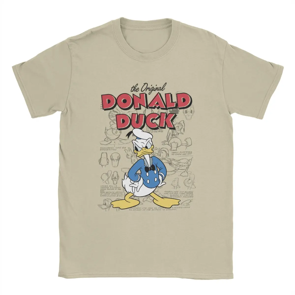 Men's T Shirts Disney Donald Duck Sketches Casual 100% Cotton Tee Shirt ...