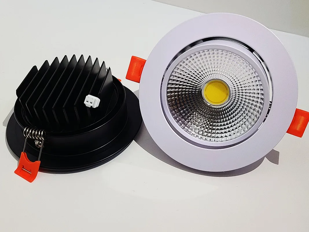 AC85~265V Recessed Dimmable LED Downlights led downlight recessed ceiling spotlight ceiling lamps COB 5W7W9W12W15W20W Ceiling Spot Lights Background Lamp Home Shop Light