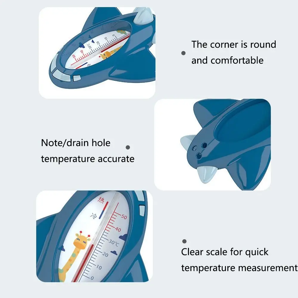 Therye.com-Jauge de température de piscine flottante pour bébé, bain de bébé de dessin animé, eau verte, forme d'avion, jouets de spa pour bébé, sécurité des tout-petits